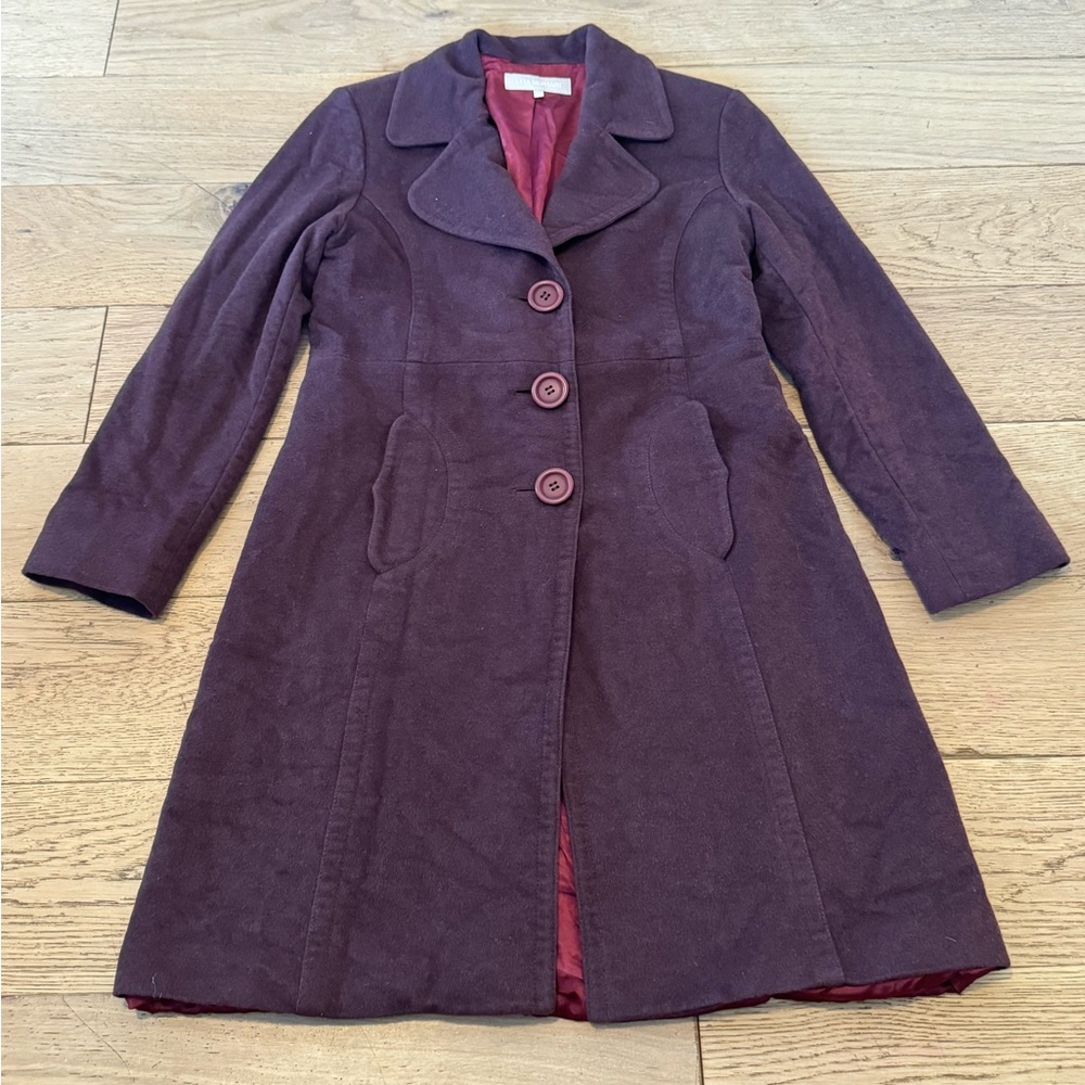Lita‎ Mortari Cashmere Blend Long Line Pea Coat